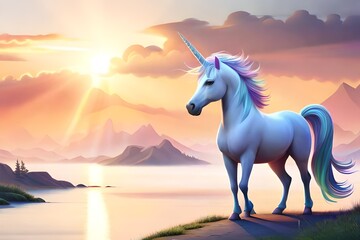 Obraz na płótnie Canvas Whimsical Unicorn Wonderland generative ai