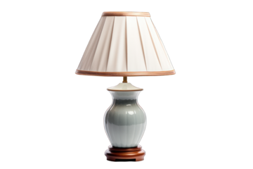 Table lamp isolated on white background. Generative AI