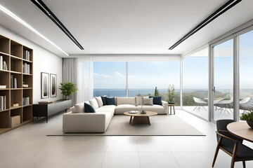 modern living room interior AI Generated 