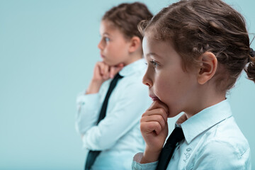 Business attire, girls talk stocks, love play