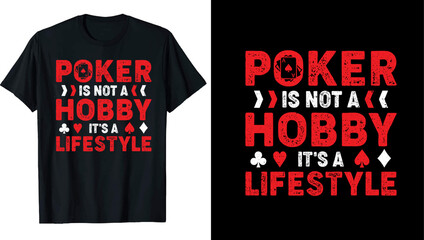 Poker Typography, Poker Lover, Gambling, Poker t shirt design, poker t-shirt personalized, Vector Artwork 