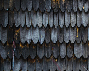 texture of wooden burnt tiles