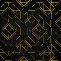 Golden abstract linear luxury style 74 pattern, square modern pattern design.