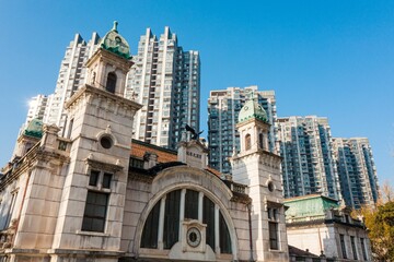 Jinghan Railway Station in Wuhan, China.