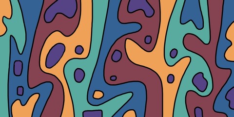 Colorful shape and movement concept, abstract background