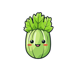 Celery watercolor vector illustration, Vegetable isolated on transparent background, AI Generative