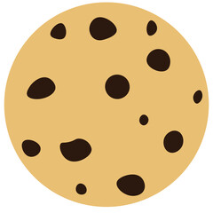 Chocolate chip cookies cartoon. Vector illustration.	