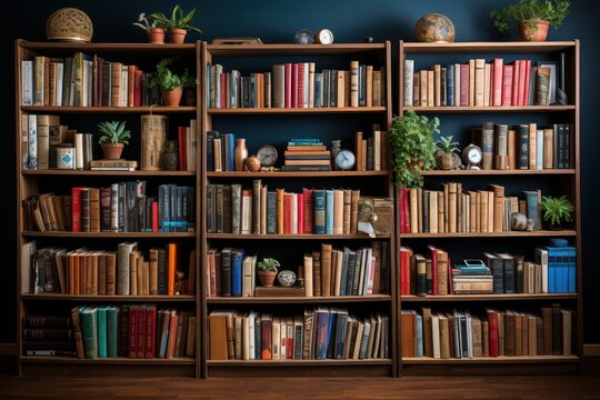 Bookcase Of A Young College Student