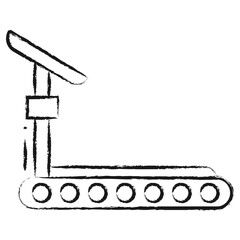 Hand drawn Treadmill icon
