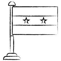 Hand drawn Syria flag icon