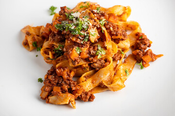 tagliatelle pasta with bolognaise