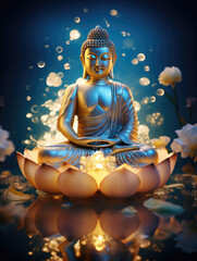 the realistic portrait of Buddha