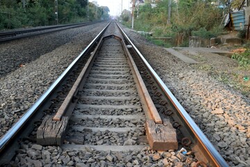 The longest railroad tracks. Trains are a group of vehicles that move along the tracks to transport goods or passengers from one place to another.