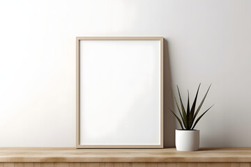 Fototapeta na wymiar Framing Perfection: Interior Decor Frame Mockup, generative ai