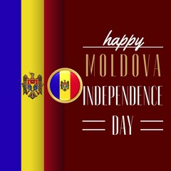 Fototapeta premium Premium Vector | Vector illustration for Moldova Independence Day