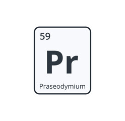Praseodymium Chemical Symbol.