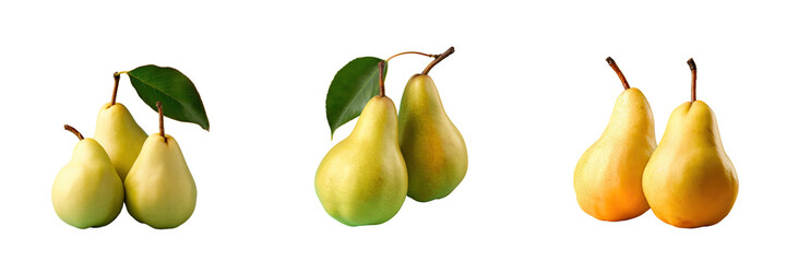 transparent background isolates pears