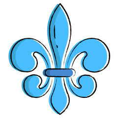Hand drawn Fleur De Lis icon
