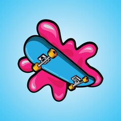 Skateboard Illustration © elevencedesign