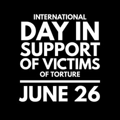Naklejka na ściany i meble International day in support of victims of torture June 26 national world 