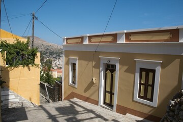 Modern house in Symi island, Greece