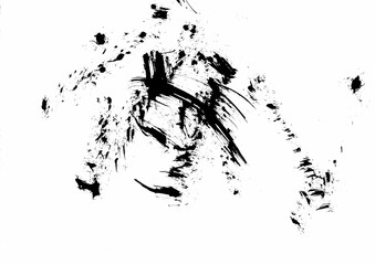 Abstract Black and white background with grunge hand drawn illustration
