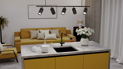 Modern apartment interior design