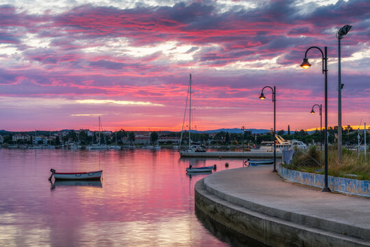Umag - Harbour of Umag at sunrise (Istria, Croatia)