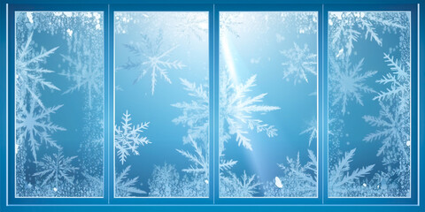 Unique and beautiful snow frame design Frozen glass window creates an icy and elegant look Perfect for adding a touch of winter magic to any space