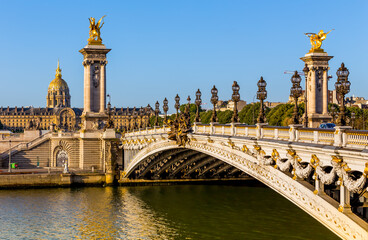 Fototapeta na wymiar Alexandre III Bridge in Paris