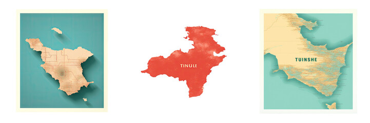 Naklejka premium Map of Tunisia