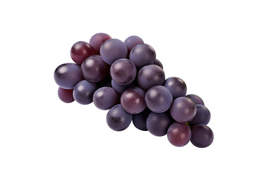 Fototapeta premium blue grapes bunch isolated on white background. Generative AI