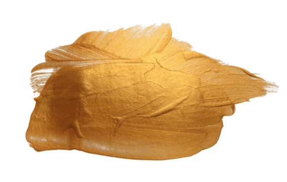 PNG Gold (bronze) glittering color smear brushstroke stain cloud dot blot on transparent background. Abstract Painting texture.