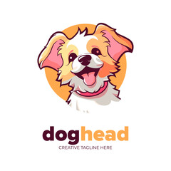 Modern Dog Head Logo Mascot: Vector Illustration Great for Logo, Icon, Design, Poster, Flyer, Pet Shop, and Veterinary
