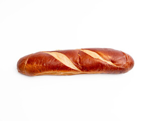 Pretzel on a white background. Bakery pretzel close-up. PNG format.