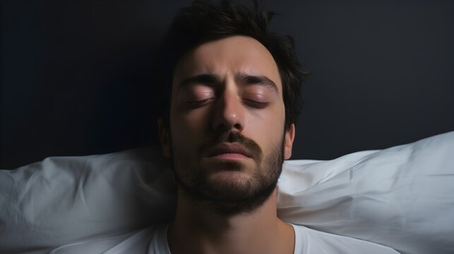 portrait of a sleeping man