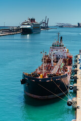 Oil tanker in port of Spain