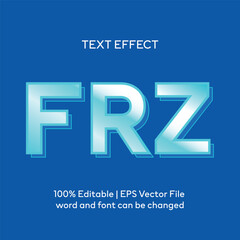 Editable Frozen Ice text effect 3d text style effect mockup template