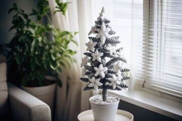 Alternative Christmas tree. Home plant