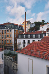 Cityscape of Alfama, Lisbon, Portugal.