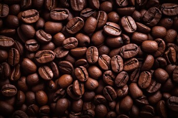 Fototapeta premium Closeup of roasted coffee beans