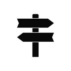 Guidepost, Signpost - Real Estate related Glyph Icon - EPS Vector