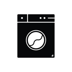 Washing Machine - Real Estate related Glyph Icon - EPS Vector