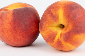 Isolated stone fruit peaches white background