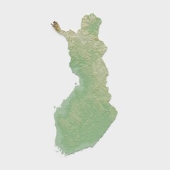 Finland Topographic Relief Map  - 3D Render