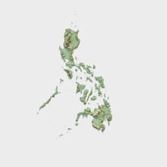 Philippines Topographic Relief Map  - 3D Render