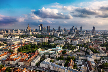 Fototapeta na wymiar View of modern Warsaw