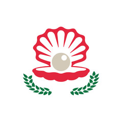 pearl of the sea vector type icon