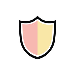shield sign vector type icon