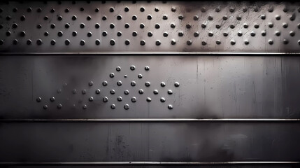 Obraz premium Metal texture, iron plate. Stainless steel plate. Scratched grunge iron plate industrial. Generative AI technology.